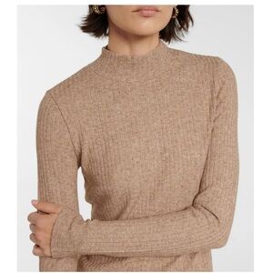 Vince mock neck ribbed-knit sweater